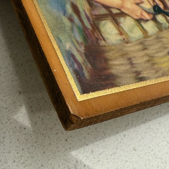 Vintage Picture Laurette Patten 1930s 1940s Baby Bottle Puppy Wall Art Nursery - Picture 8 of 12